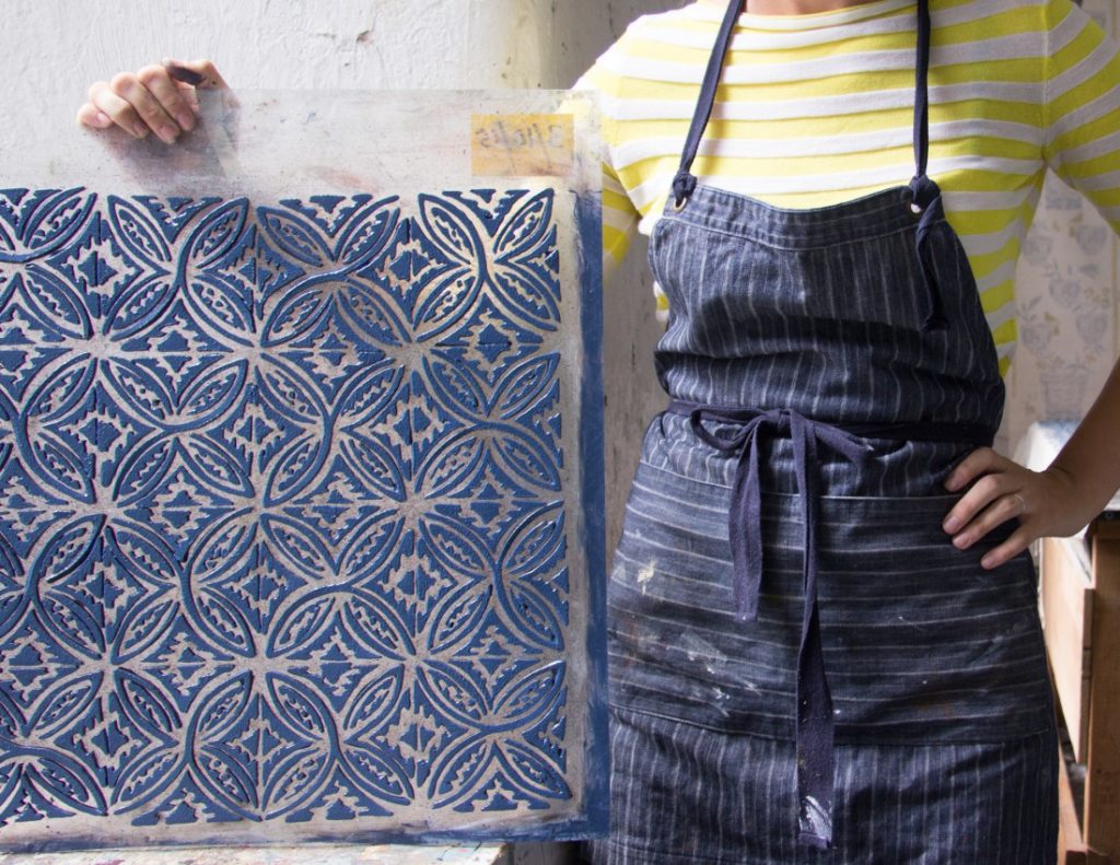 how fabrics are printed, hand silk screen, block printed fabrics